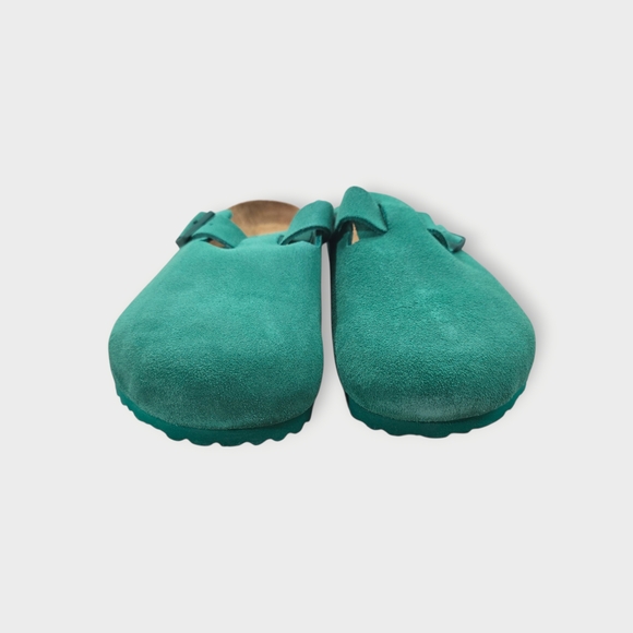 Birkenstock New w/ Box Boston Digital Green Suede Leather Regular Mens Size 11 - Picture 7 of 14